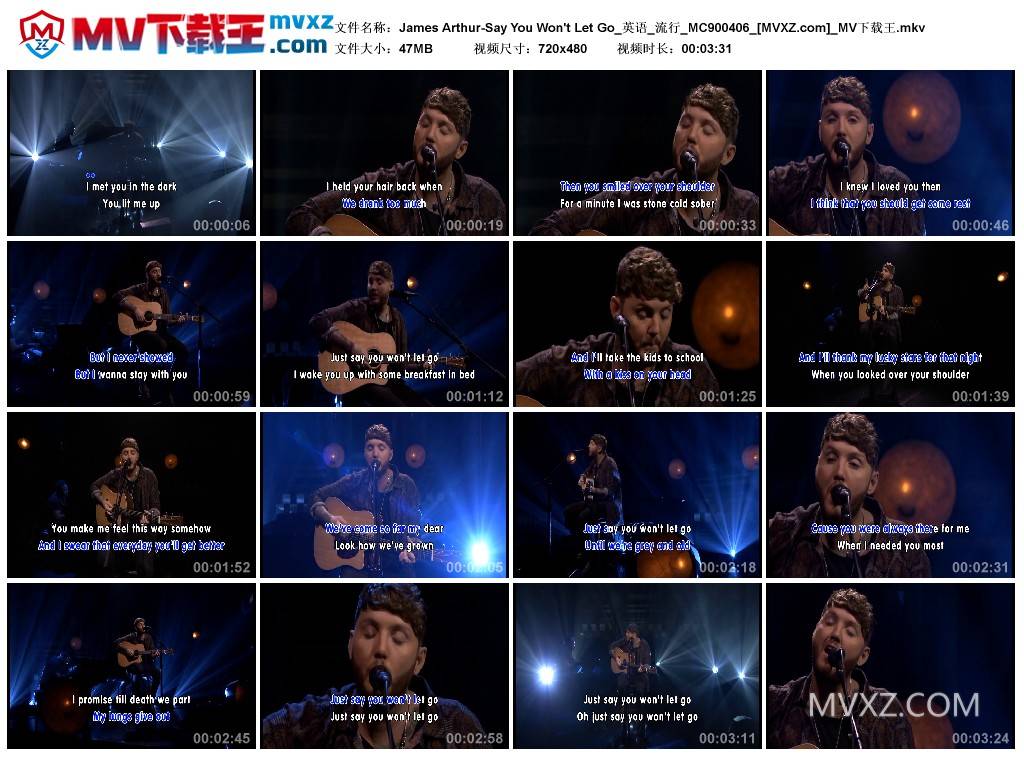 James Arthur-Say You Won't Let Go_英语_流行_MC900406